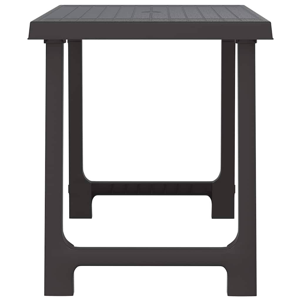 Mesa De Camping Aspecto De Madera Pp Gris 79X56X64 Cm