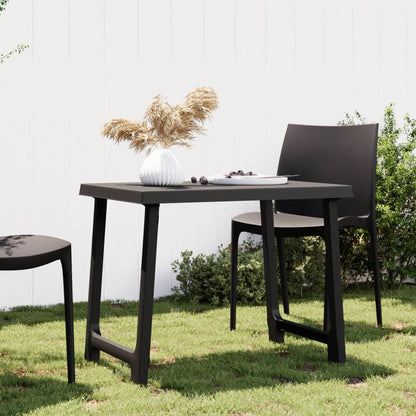 Mesa De Camping Aspecto De Madera Pp Gris 79X56X64 Cm