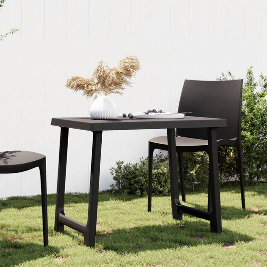 Mesa De Camping Aspecto De Madera Pp Gris 79X56X64 Cm
