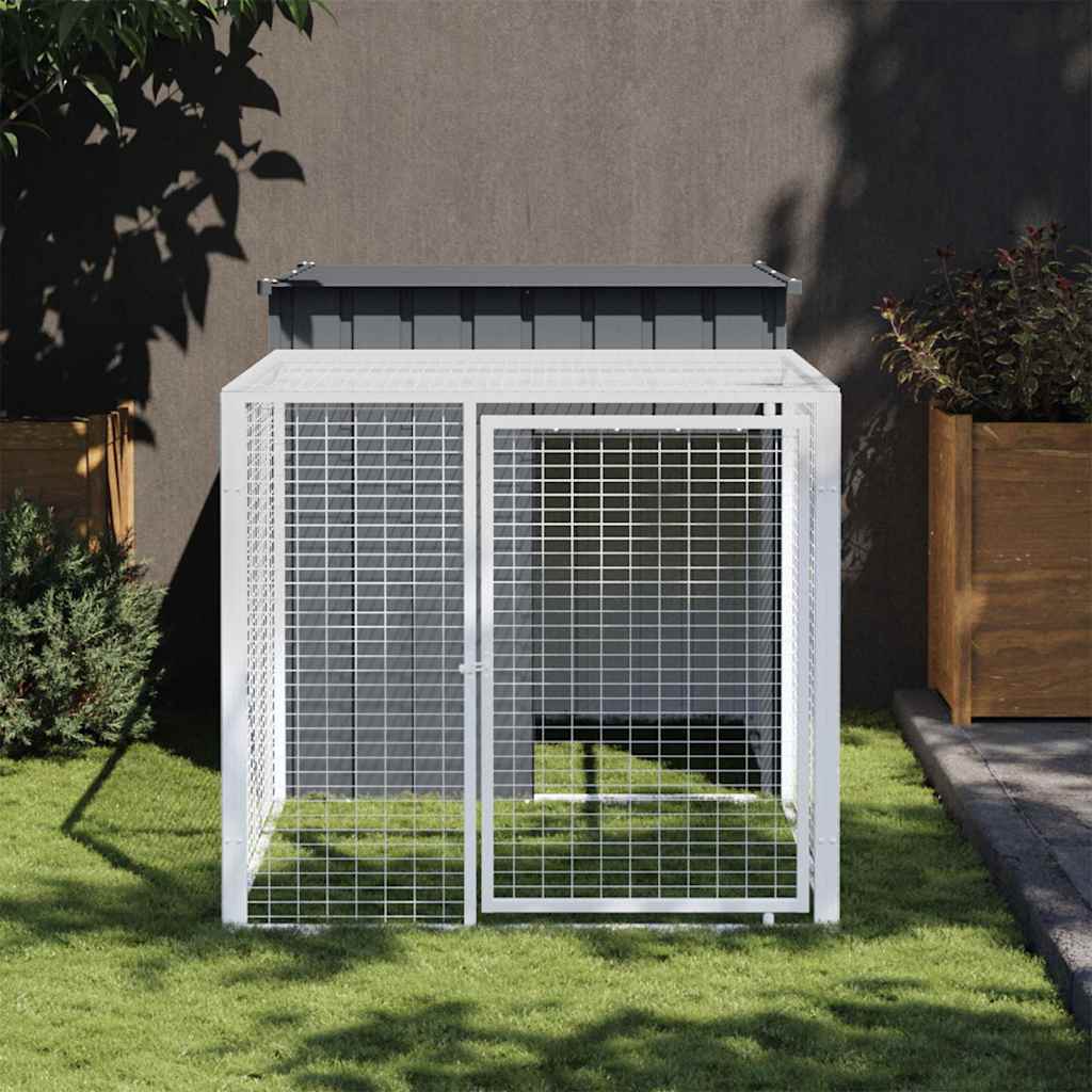 Jaula Para Gallinas Con Corral, , , Acero Galvanizado