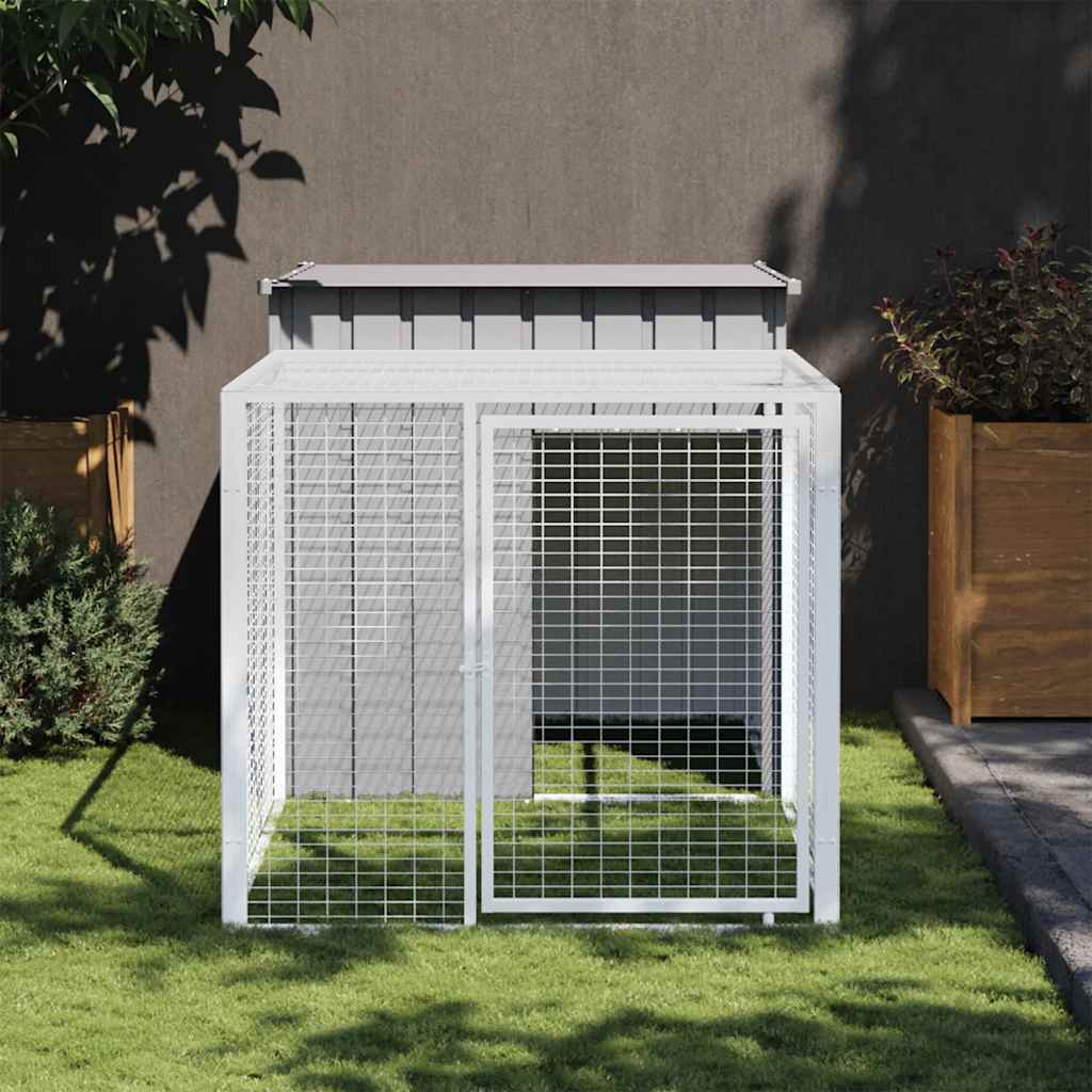 Jaula Para Gallinas Con Corral, , , Acero Galvanizado
