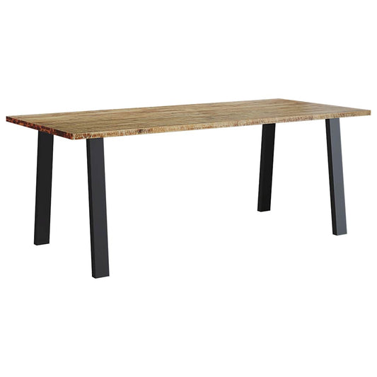 Mesa De Comedor Madera Maciza De Acacia 200X90X75 Cm