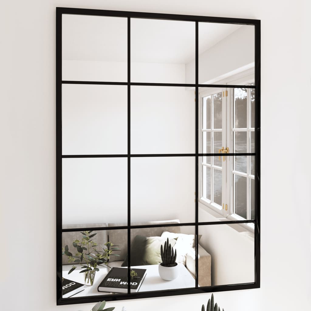 Espejo De Pared Rectangular De Hierro Negro
