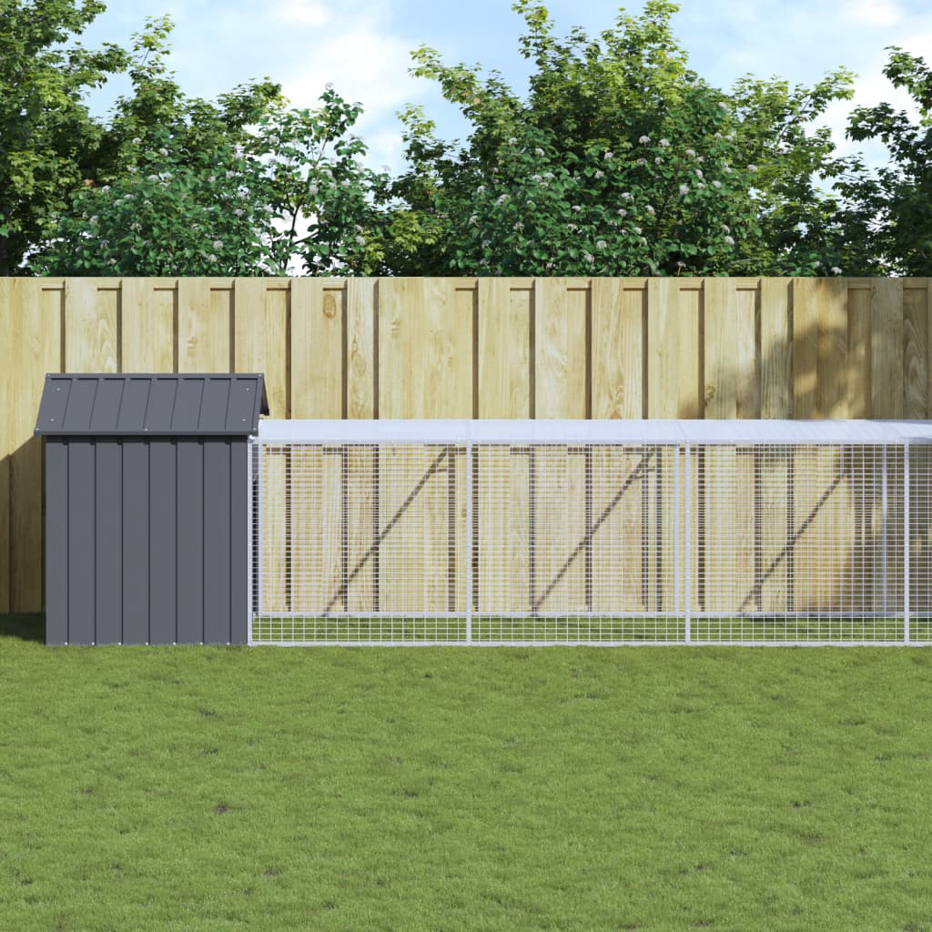 Jaula Para Gallinas Con Corral Acero Galvanizado