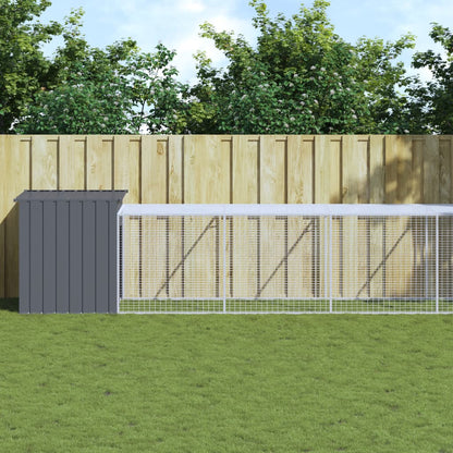 Jaula Para Gallinas Con Corral, , , Acero Galvanizado