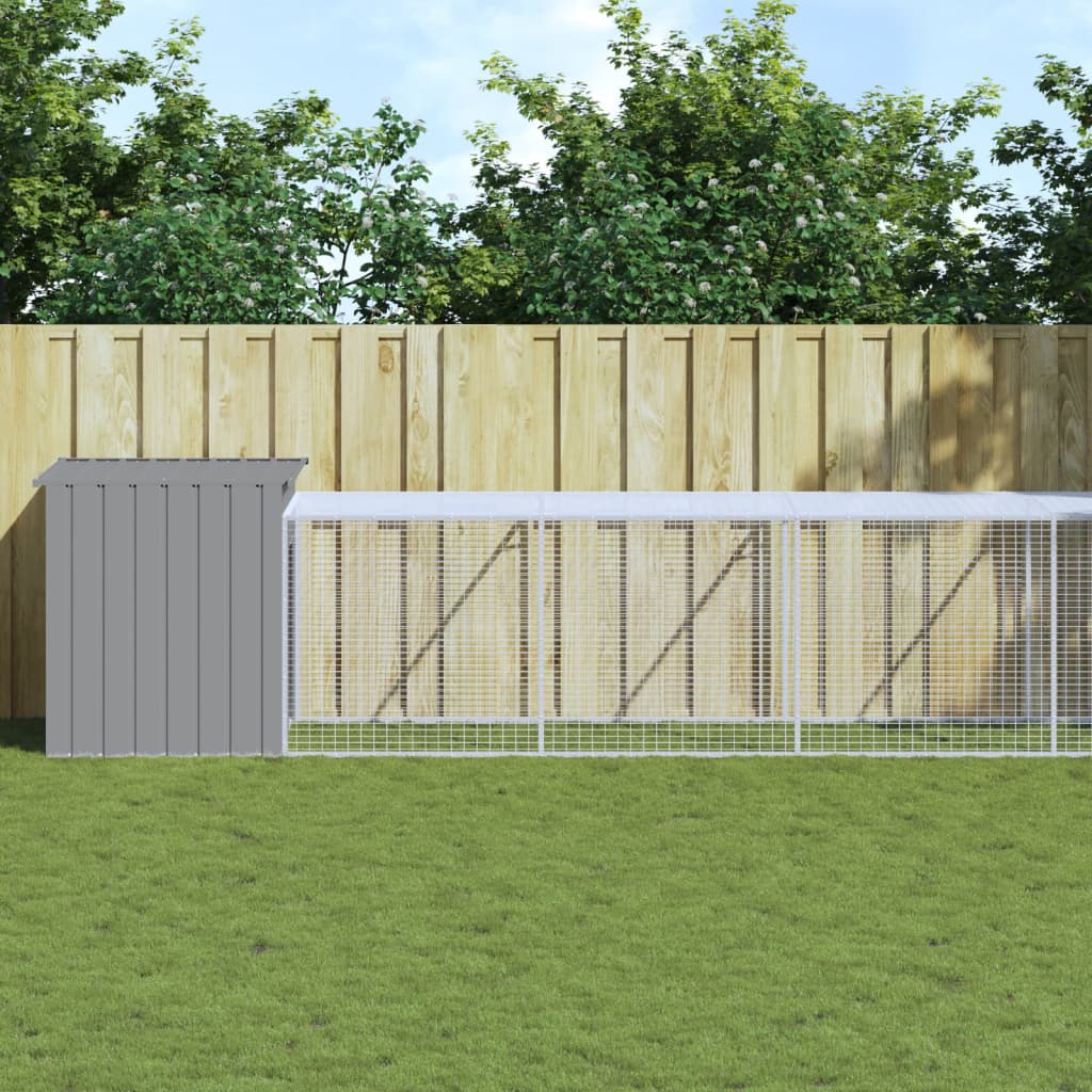 Jaula Para Gallinas Con Corral, , , Acero Galvanizado