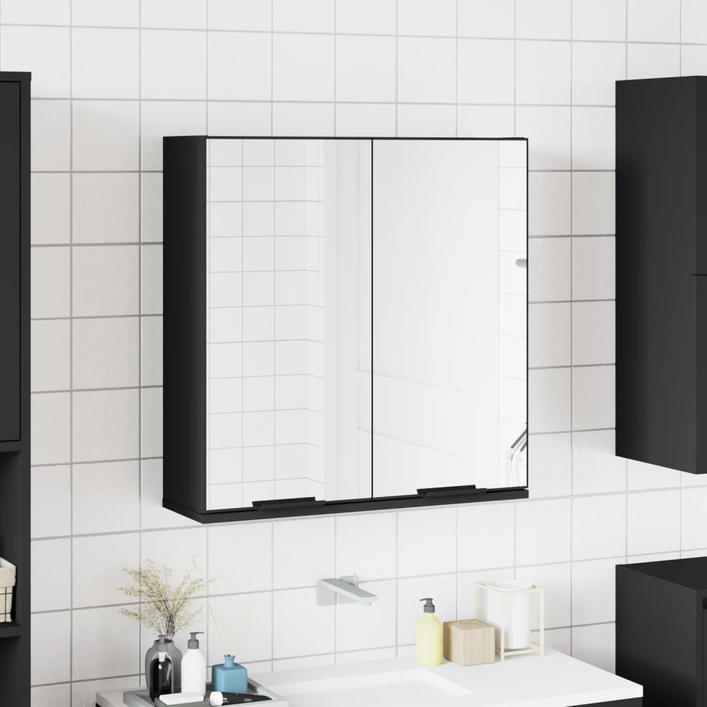 Armario De Baño Con Espejo 64X20X67 Cm