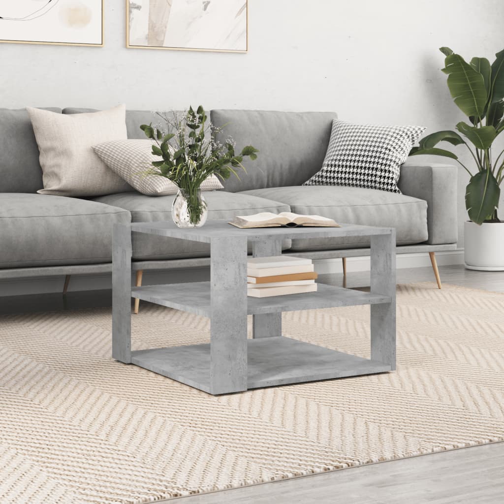 Mesa De Centro Madera Ingeniería Roble Marrón 58X58X40 Cm