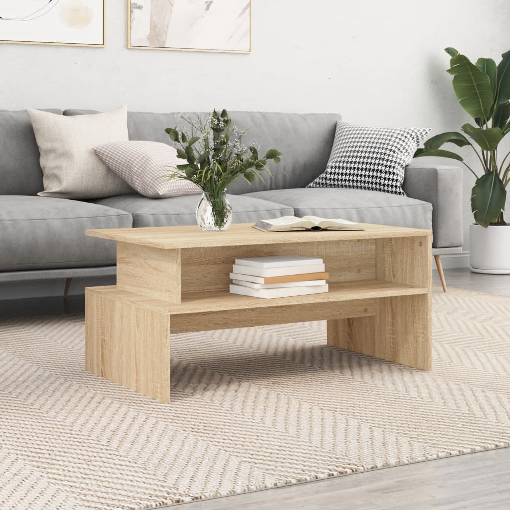 Mesa De Centro Madera De Ingeniería 90X55X42,5 Cm