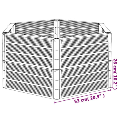 Jardineras 2 Uds Pp Gris Antracita