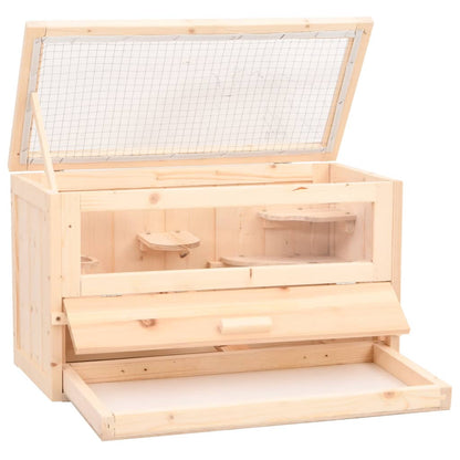 Jaula Para Hámster Madera Maciza Abeto 60X30X35 Cm