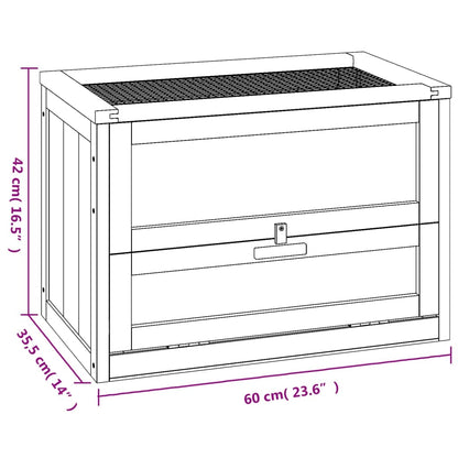 Jaula Para Hámster Madera Maciza Abeto 60X35,5X42 Cm
