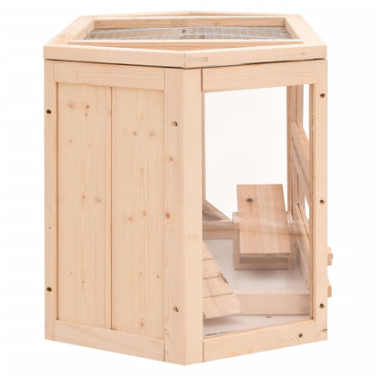 Jaula Para Hámster Madera Maciza Abeto 80X40X43 Cm