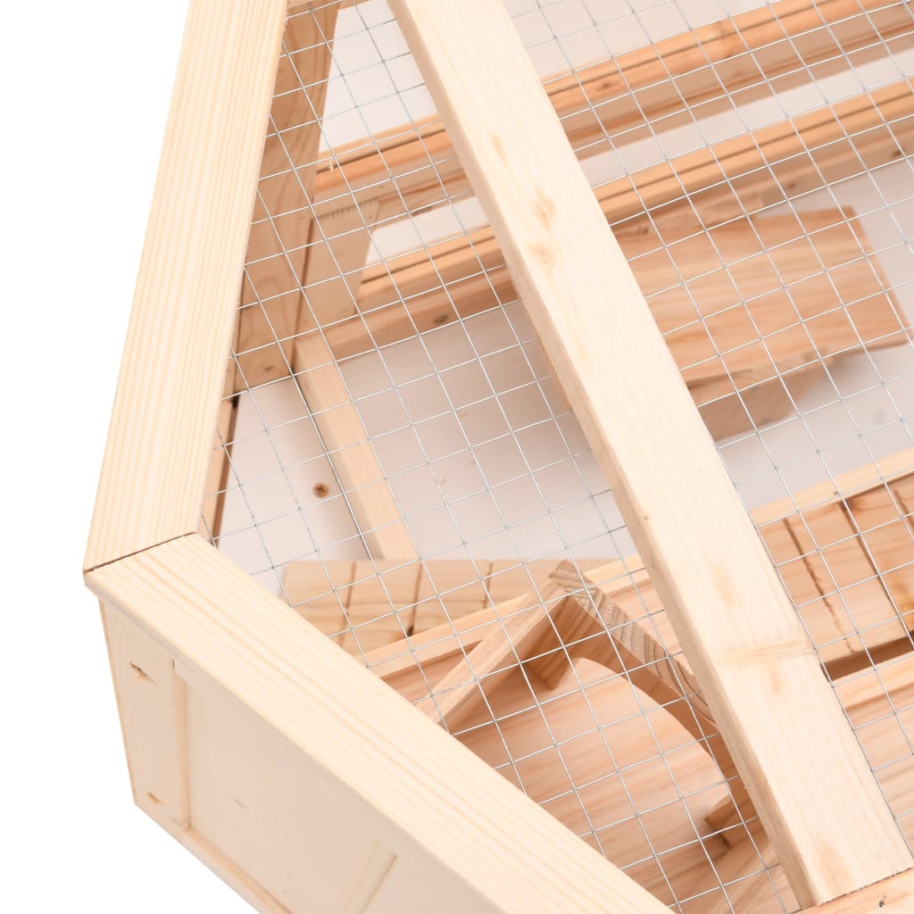 Jaula Para Hámster Madera Maciza Abeto 80X40X43 Cm