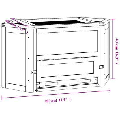 Jaula Para Hámster Madera Maciza Abeto 80X40X43 Cm