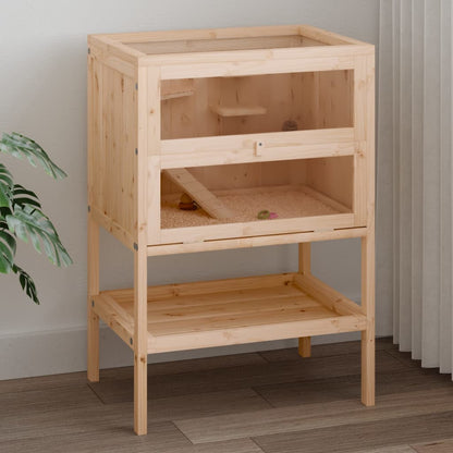 Jaula Para Hámster 55X40X80 Cm De Madera Maciza De Abeto