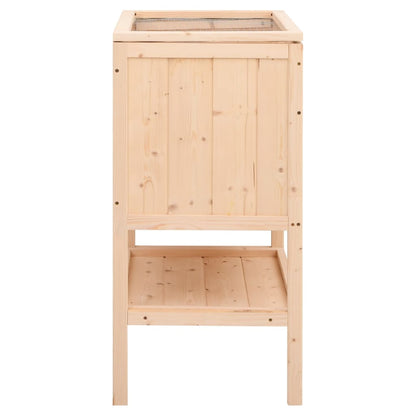 Jaula Para Hámster 55X40X80 Cm De Madera Maciza De Abeto