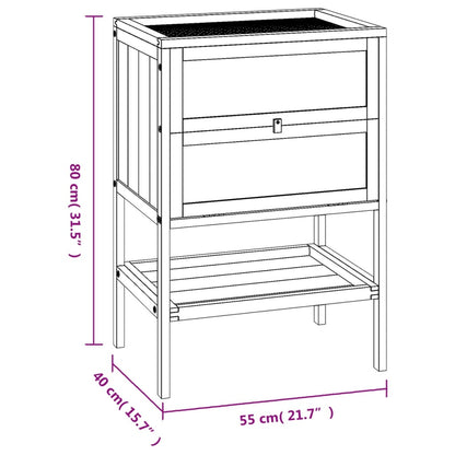 Jaula Para Hámster 55X40X80 Cm De Madera Maciza De Abeto