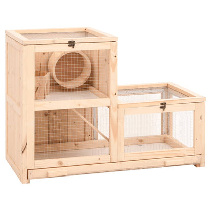 Jaula Para Hámster Madera Maciza Abeto 81X40X60 Cm