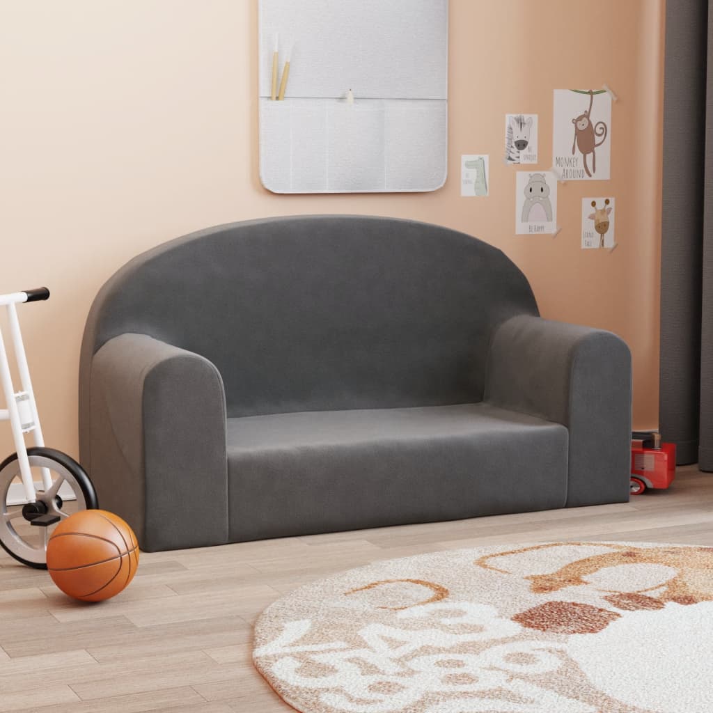 Sofá Infantil De 2 Plazas De Felpa Suave Color