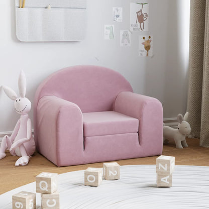 Sofá Infantil De 2 Plazas De Felpa Suave Color
