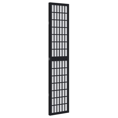 Biombo Separador De 3 Paneles Madera Maciza Paulownia Negro