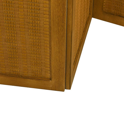 Biombo Separador De 3 Paneles Madera Maciza Paulownia Marrón