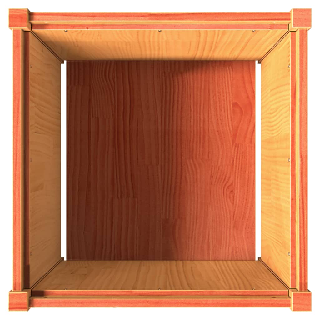 Jardineras De Exterior 2 Uds Madera Maciza De Pino Marrón Cera
