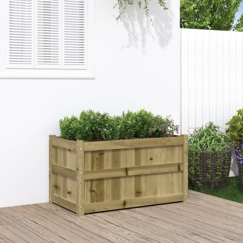 Jardineras De Exterior 2 Unidades Madera Maciza De Pino