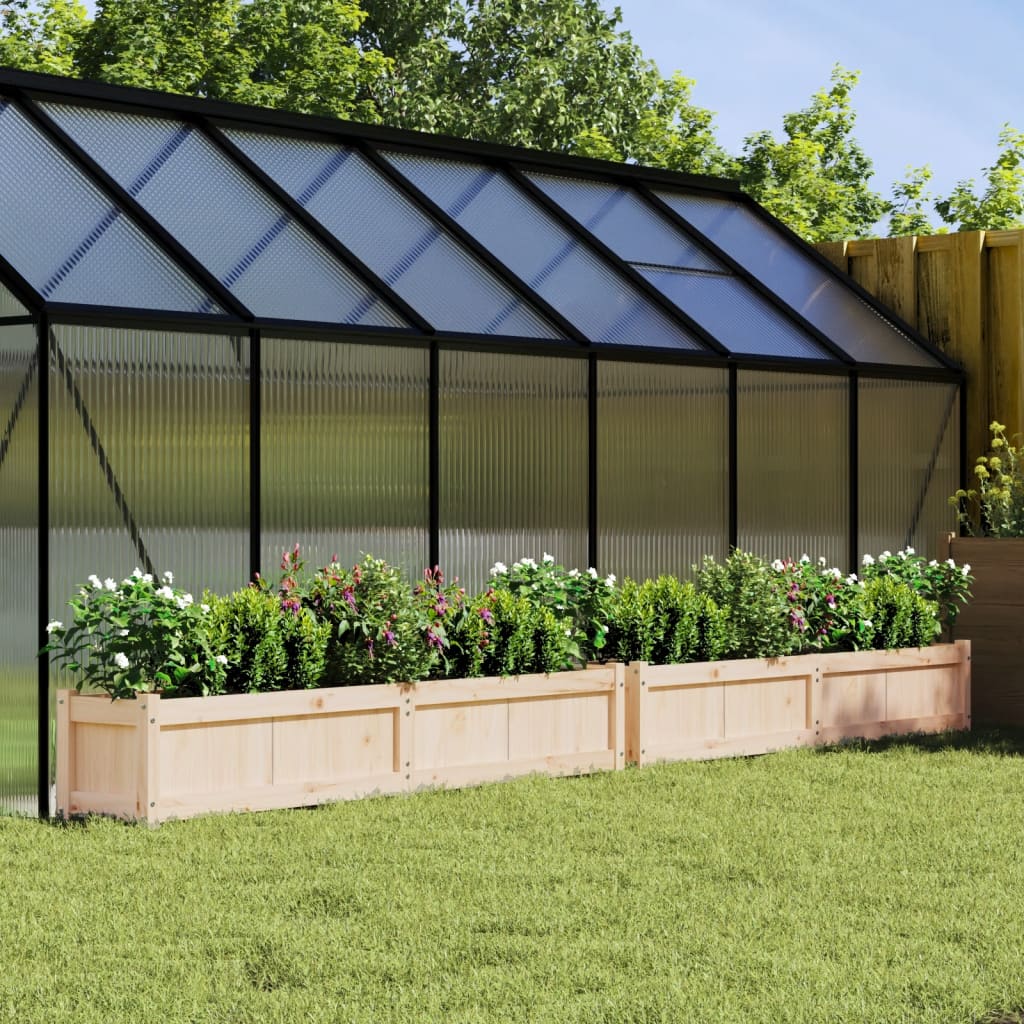 Jardineras De Exterior 2 Uds Madera Maciza De Pino Marrón Cera
