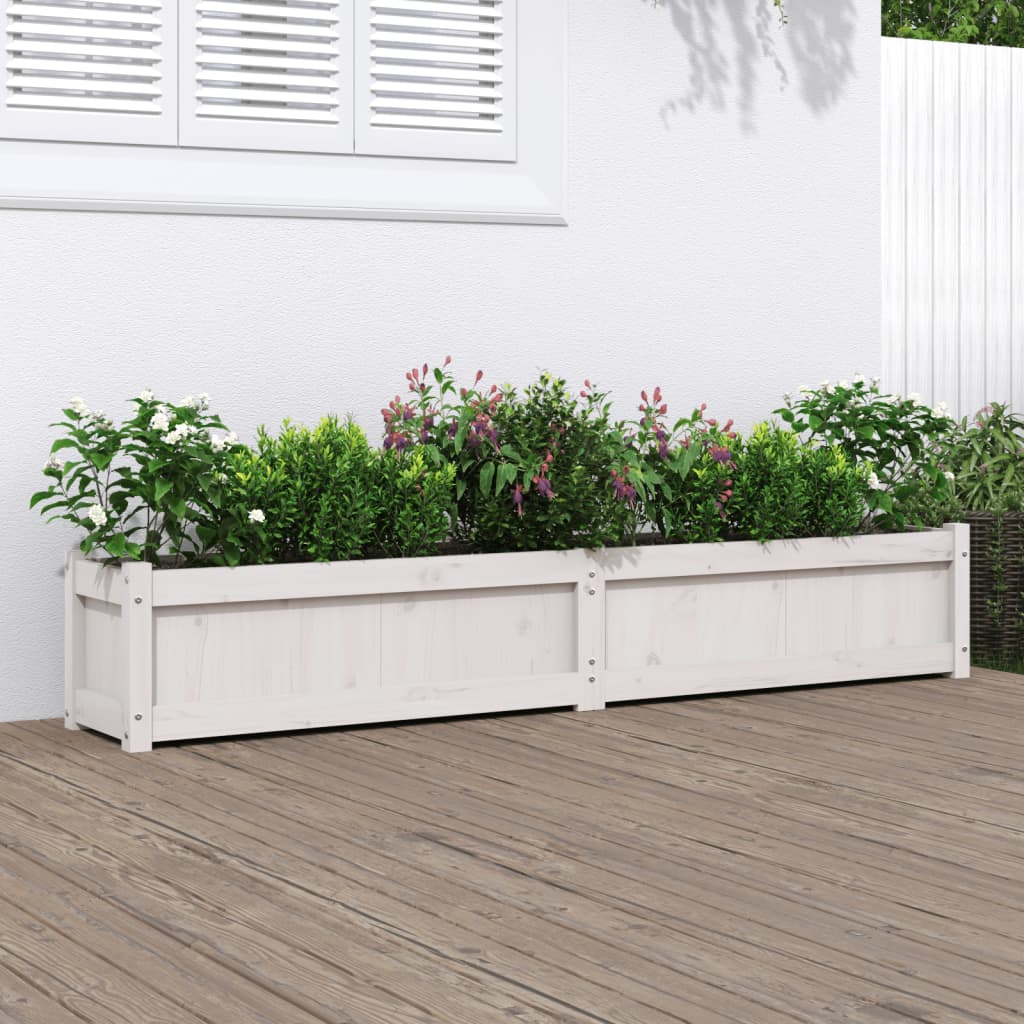 Jardineras De Exterior 2 Uds Madera Maciza De Pino Marrón Cera