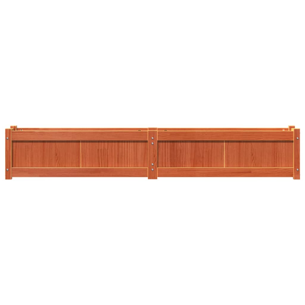 Jardineras De Exterior 2 Uds Madera Maciza De Pino Marrón Cera