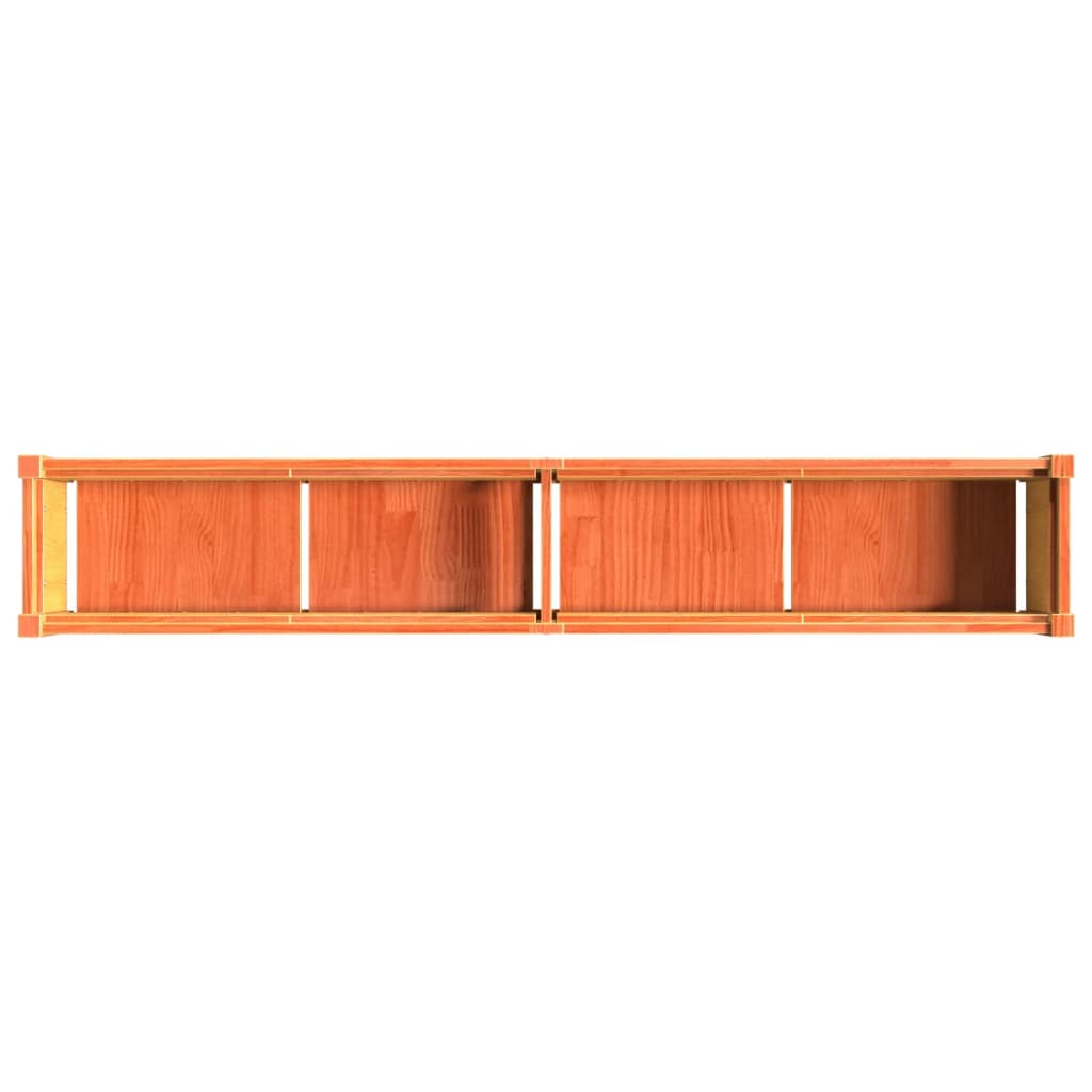 Jardineras De Exterior 2 Uds Madera Maciza De Pino Marrón Cera