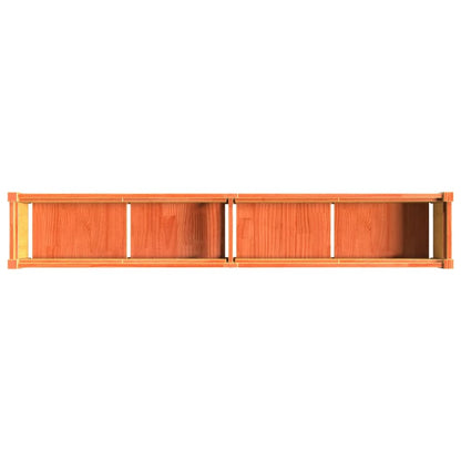 Jardineras De Exterior 2 Uds Madera Maciza De Pino Marrón Cera
