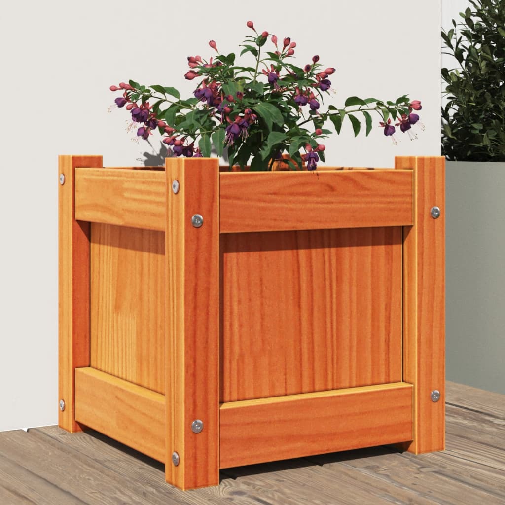 Jardineras De Exterior 2 Unidades Madera Impregnada De Pino