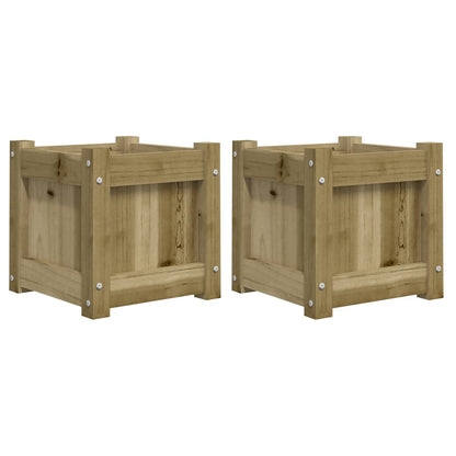 Jardineras De Exterior 2 Unidades Madera Impregnada De Pino