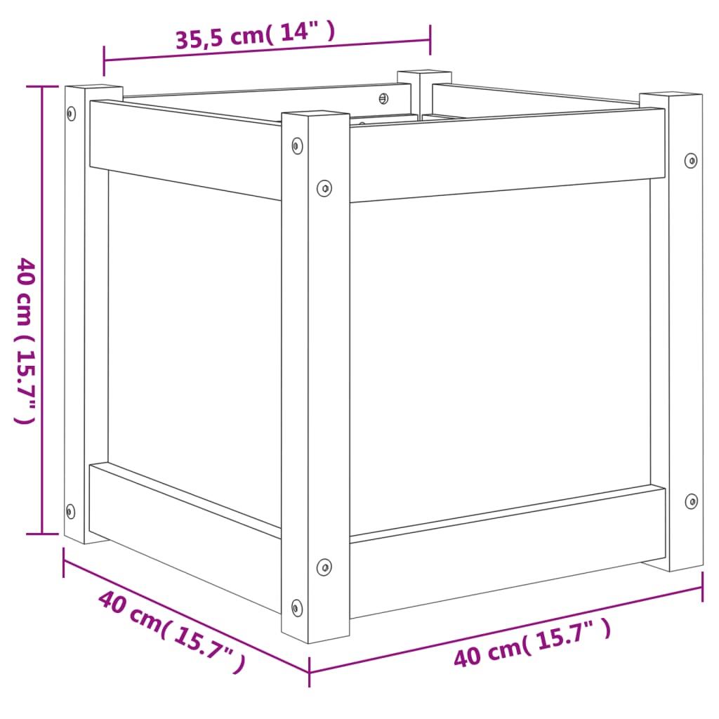 Jardineras De Exterior 2 Uds Madera Maciza De Pino Marrón Cera