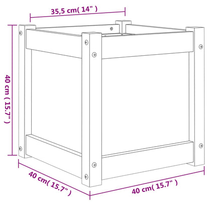 Jardineras De Exterior 2 Uds Madera Maciza De Pino Marrón Cera