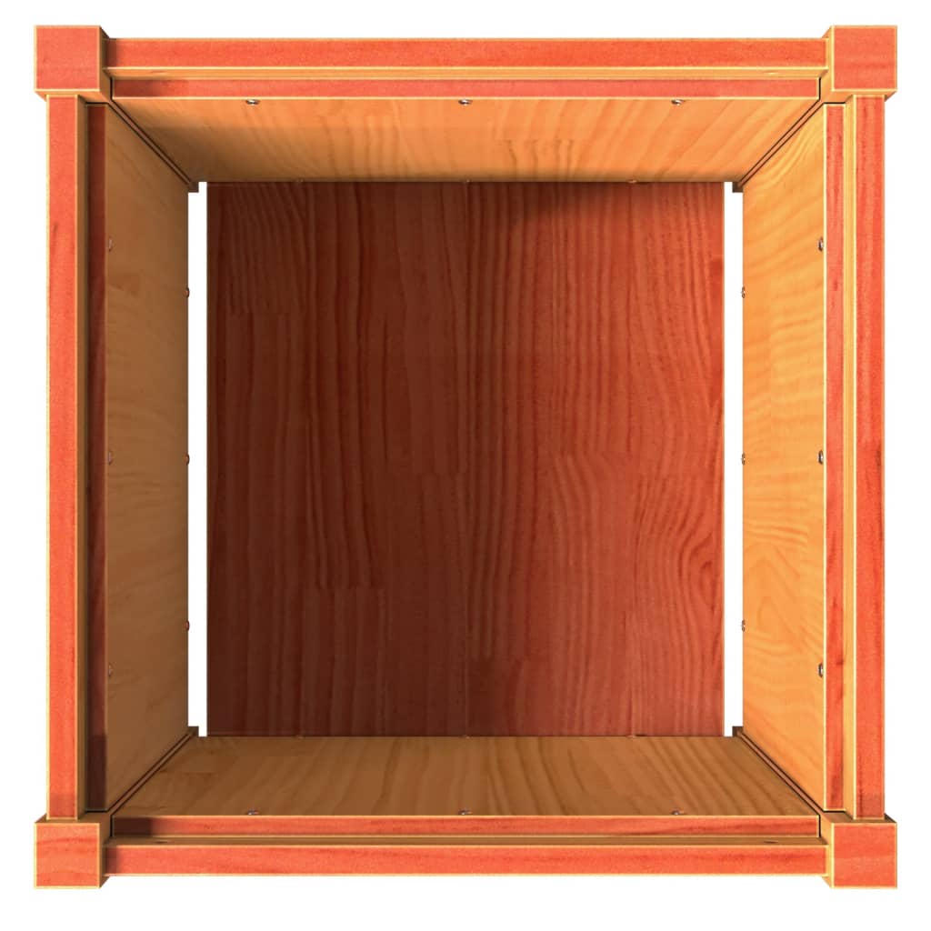 Jardineras De Exterior 2 Uds Madera Maciza De Pino Marrón Cera