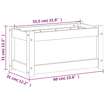 Jardineras De Exterior 2 Uds Madera Maciza De Pino Cera