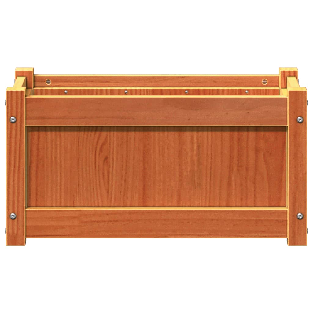 Jardineras De Exterior 2 Uds Madera Maciza De Pino Cera