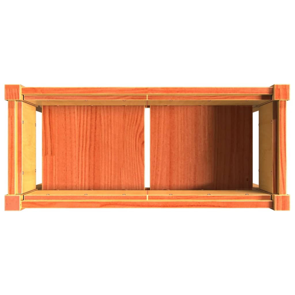 Jardineras Con Patas 2 Uds Madera Maciza De Pino Marrón Cera