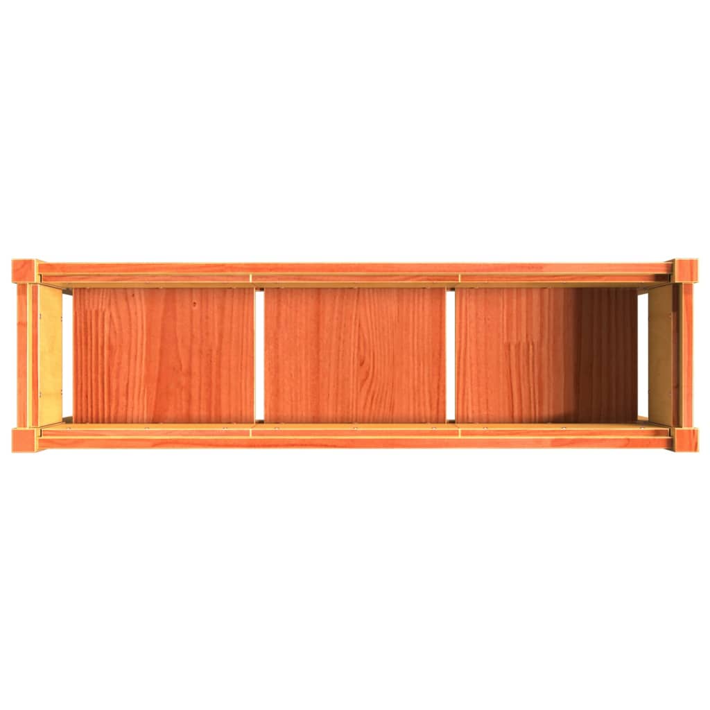 Jardineras Con Patas 2 Uds Madera Maciza De Pino Marrón Cera