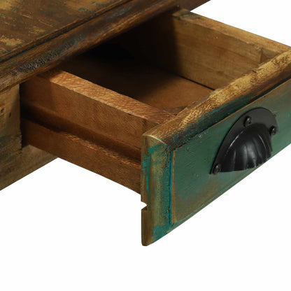 Escritorio Marrón 112 X 55 X 76 Cm Madera Sólida Recuperada