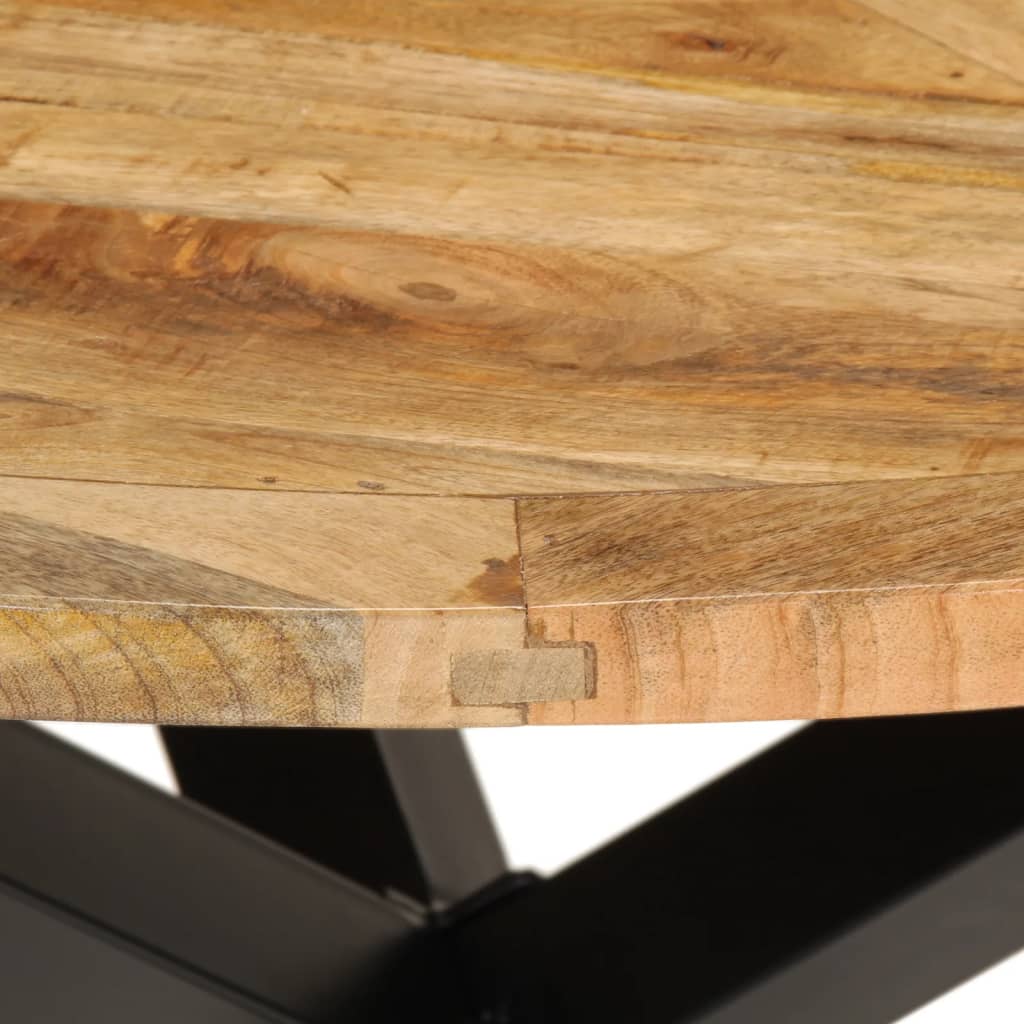 Mesa De Comedor Madera Maciza De Mango Sin Tratar Ø