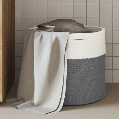 Cesta De Almacenaje Algodón Y Blanco Ø