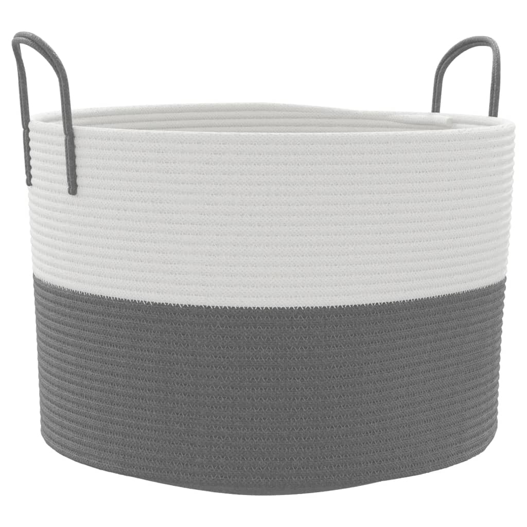 Cesta De Almacenaje Algodón Y Blanco Ø