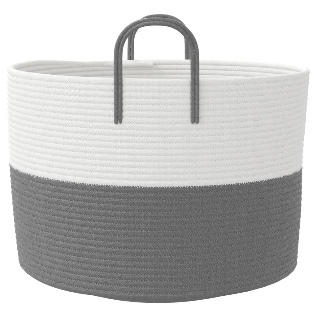 Cesta De Almacenaje Algodón Y Blanco Ø