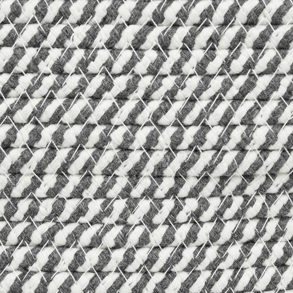 Cesta De Almacenaje Con Tapa Algodón Blanco Y Ø40X35 Cm