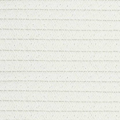 Cesta De Almacenaje Con Tapa Algodón Blanco Y Ø40X35 Cm
